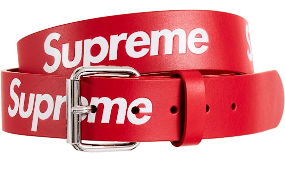SUPREME LEATHER BELT (RED)
